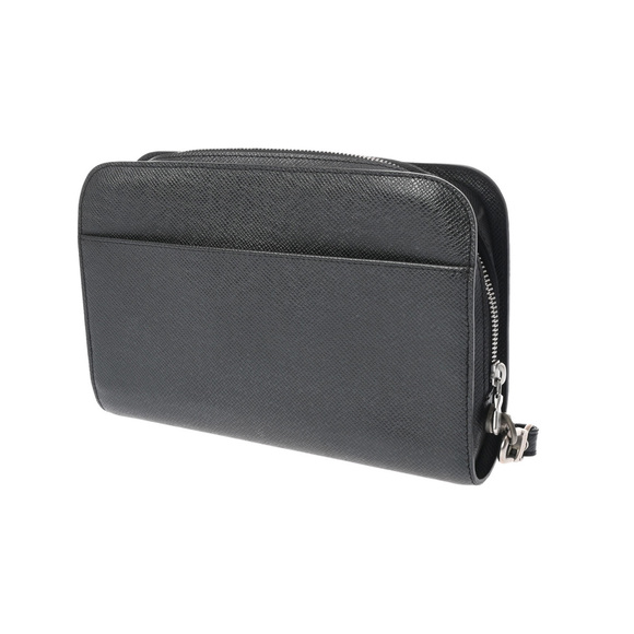 Louis Vuitton Baikal Black Ardoise Leather Taiga - Picture 1 of 12